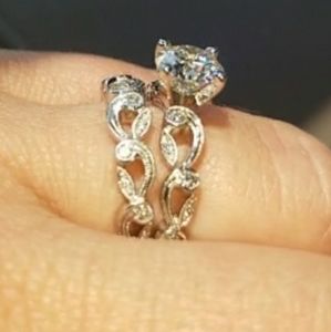 Wedding set,  Simon G. 1.38 TOTAL CARAT